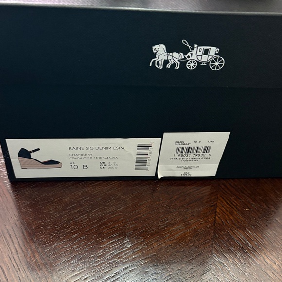 Coach Navy Espadrille Wedge Sandals - Picture 5 of 5